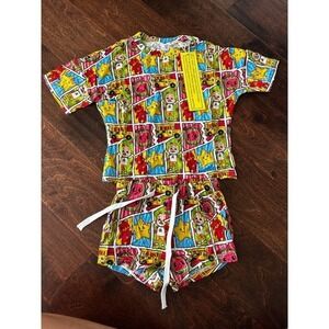 Little Munchkin Cocomelon bamboo boxy tee lounge set 5/6Y NIB